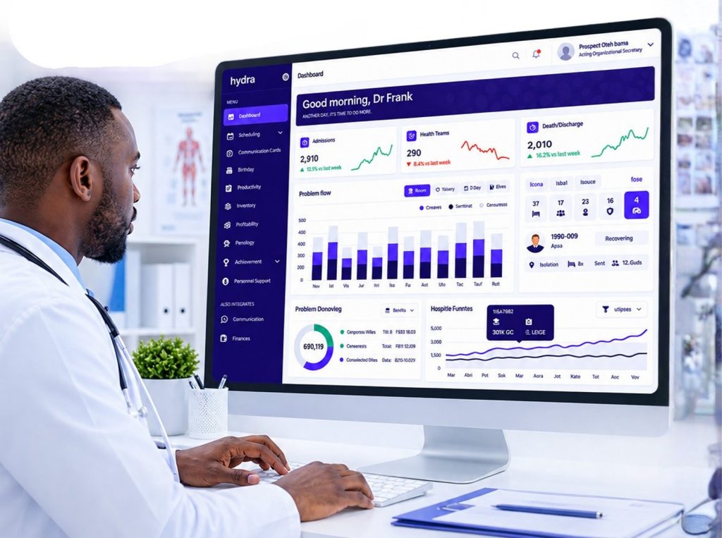 Doctor using Hydra EMR